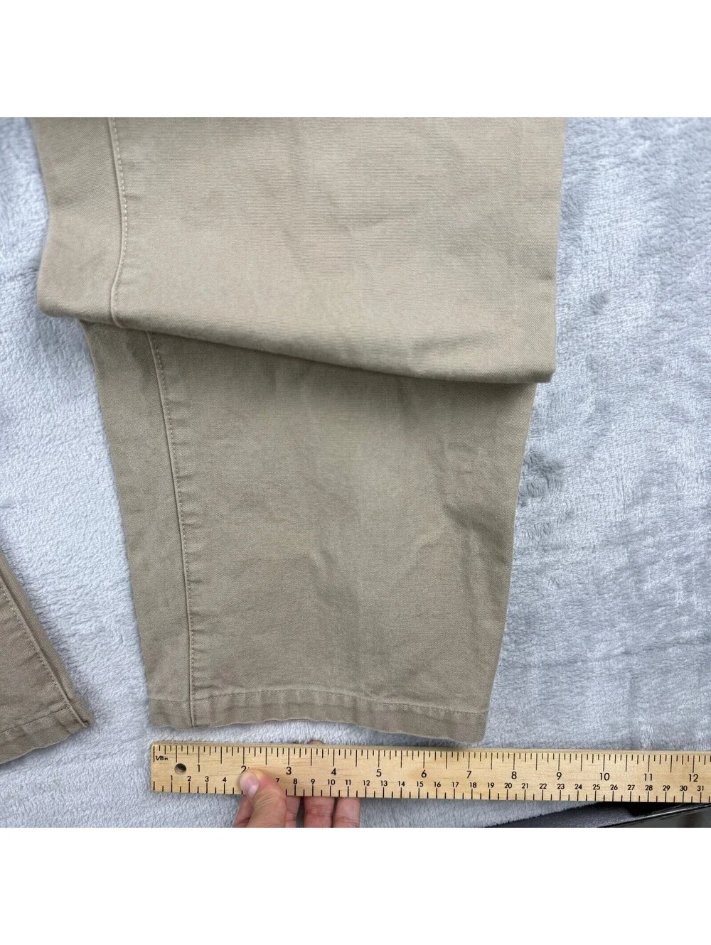 Nike Men's 32x32 Khaki Chino Pants Tan Embroidered Swoosh Casual Straight Leg